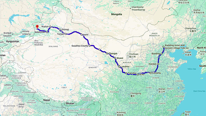Tour Changjiang750 von Peking nach Frankfurt durch China